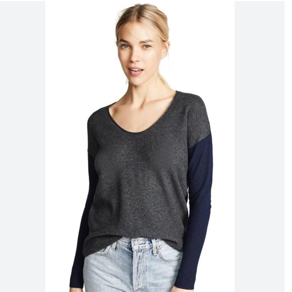 SPRING SALE! Madewell Kimball‎ Gray and Blue Colorblock Sweater Size XS